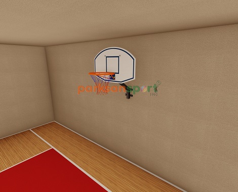 Basketbol Sahası Ekipmanları / Duvara Monte Basketbol Potası Fiber Panyalı(90x120)  - 60218